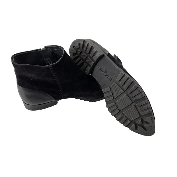 PAUL GREEN DINA BLACK SUEDE ZIP UP ANKLE BOOTIES - Picture 7 of 8